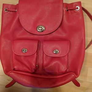 Coach red backpack